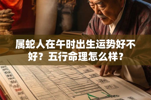 属蛇人在午时出生运势好不好?五行命理怎么样? 属蛇人在午时出生运势好不好?五行命理怎么样?
