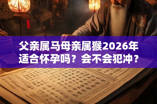 父亲属马母亲属猴2026年适合怀孕吗？会不会犯冲？