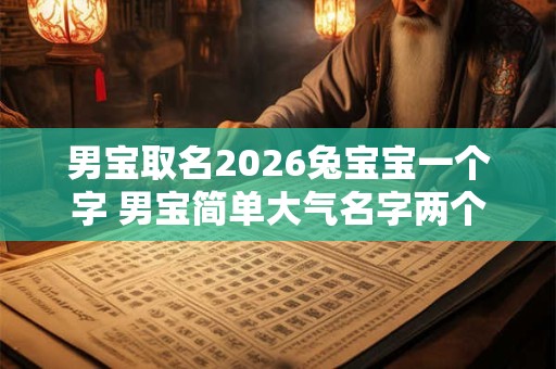 男宝取名2026兔宝宝一个字 男宝简单大气名字两个字