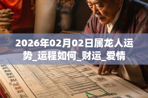 2026年02月02日属龙人运势_运程如何_财运_爱情