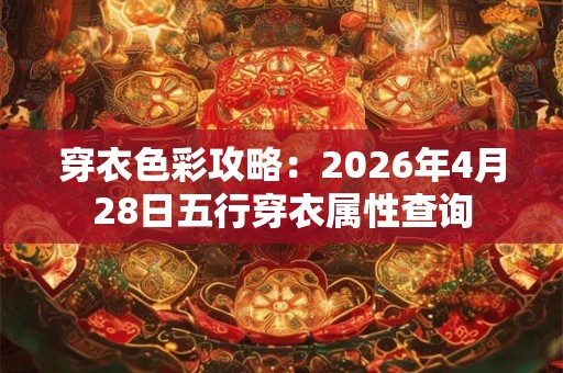 穿衣色彩攻略：2026年4月28日五行穿衣属性查询