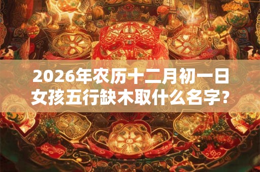 2026年农历十二月初一日女孩五行缺木取什么名字？