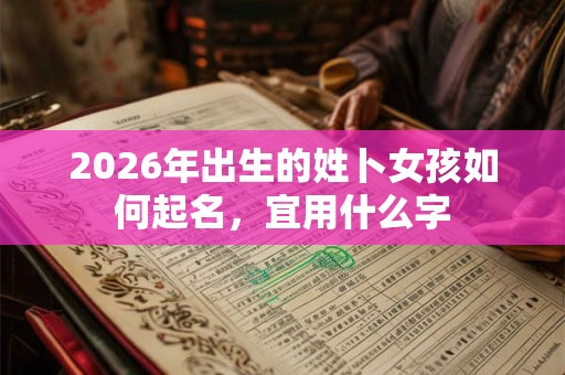 2026年出生的姓卜女孩如何起名，宜用什么字
