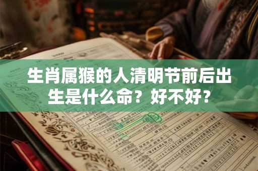 生肖属猴的人清明节前后出生是什么命？好不好？