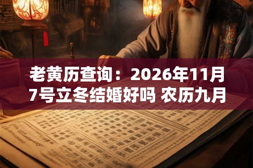 老黄历查询：2026年11月7号立冬结婚好吗 农历九月二十二宜嫁娶吗
