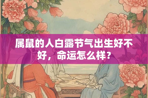 属鼠的人白露节气出生好不好，命运怎么样？
