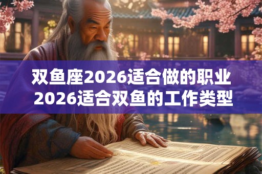 双鱼座2026适合做的职业 2026适合双鱼的工作类型