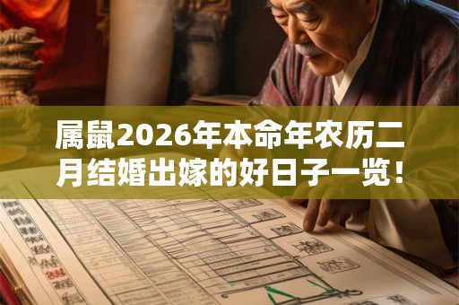 属鼠2026年本命年农历二月结婚出嫁的好日子一览！