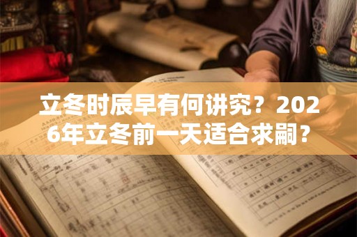 立冬时辰早有何讲究？2026年立冬前一天适合求嗣？