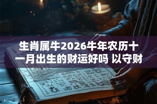 生肖属牛2026牛年农历十一月出生的财运好吗 以守财为主