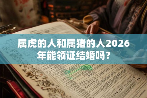 属虎的人和属猪的人2026年能领证结婚吗？