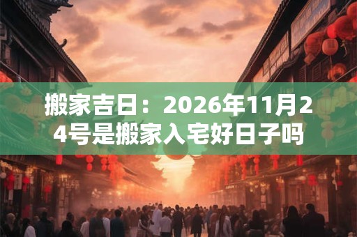 搬家吉日：2026年11月24号是搬家入宅好日子吗