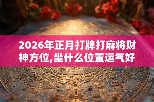 2026年正月打牌打麻将财神方位,坐什么位置运气好？