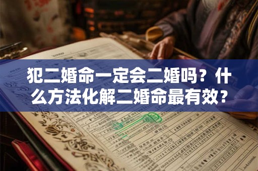 犯二婚命一定会二婚吗？什么方法化解二婚命最有效？