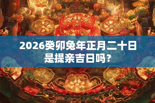 2026癸卯兔年正月二十日是提亲吉日吗？