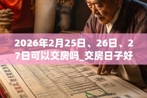 2026年2月25日、26日、27日可以交房吗_交房日子好吗