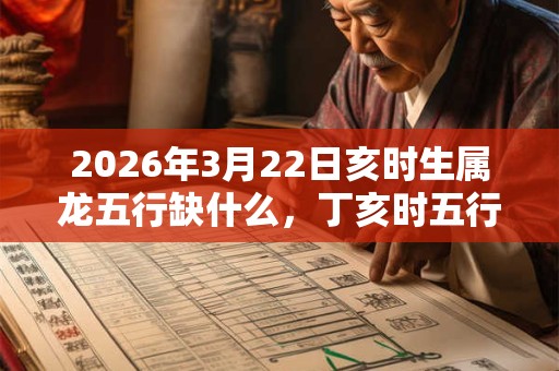 2026年3月22日亥时生属龙五行缺什么，丁亥时五行缺什么