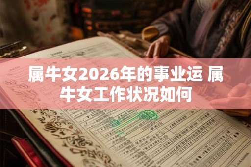 属牛女2026年的事业运 属牛女工作状况如何