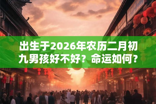 出生于2026年农历二月初九男孩好不好？命运如何？