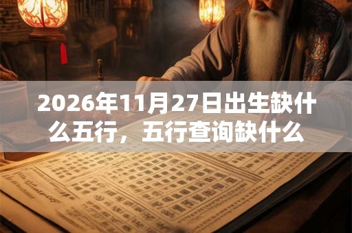 2026年11月27日出生缺什么五行，五行查询缺什么