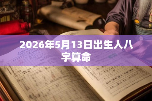 2026年5月13日出生人八字算命