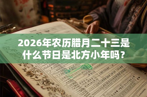 2026年农历腊月二十三是什么节日是北方小年吗？