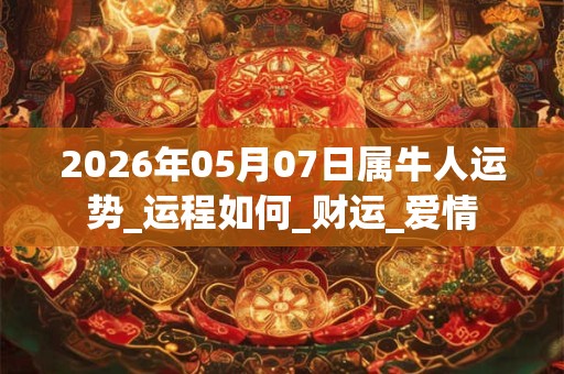 2026年05月07日属牛人运势_运程如何_财运_爱情