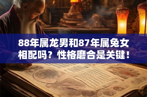 88年属龙男和87年属兔女相配吗？性格磨合是关键！