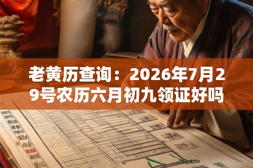 老黄历查询：2026年7月29号农历六月初九领证好吗