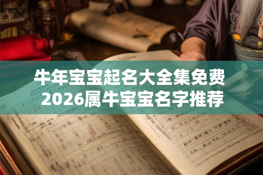 牛年宝宝起名大全集免费 2026属牛宝宝名字推荐