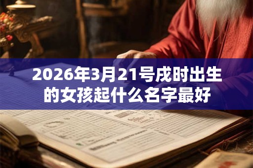 2026年3月21号戌时出生的女孩起什么名字最好