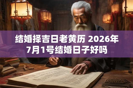 结婚择吉日老黄历 2026年7月1号结婚日子好吗