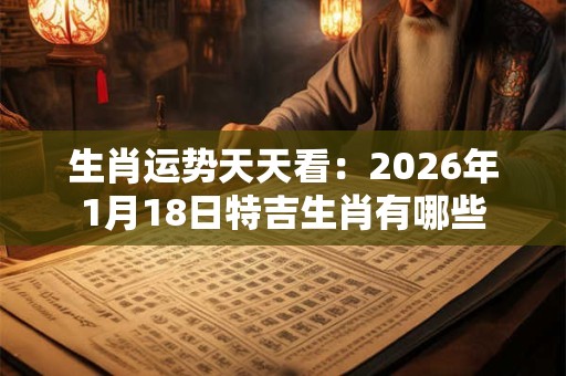 生肖运势天天看：2026年1月18日特吉生肖有哪些