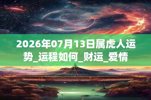 2026年07月13日属虎人运势_运程如何_财运_爱情