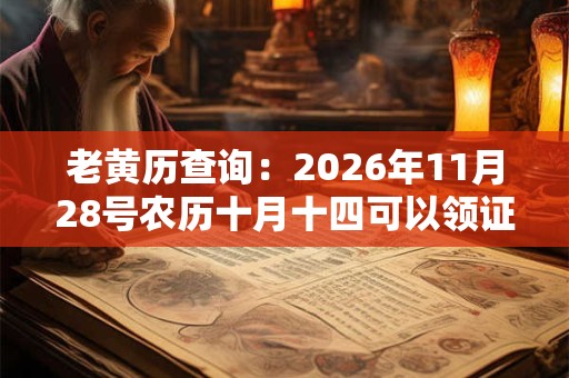 老黄历查询:2026年11月28号农历十月十四可以领证吗 老黄历查询:2026年11月28号农历十月十四可以领证吗