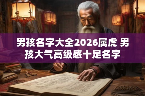 男孩名字大全2026属虎 男孩大气高级感十足名字