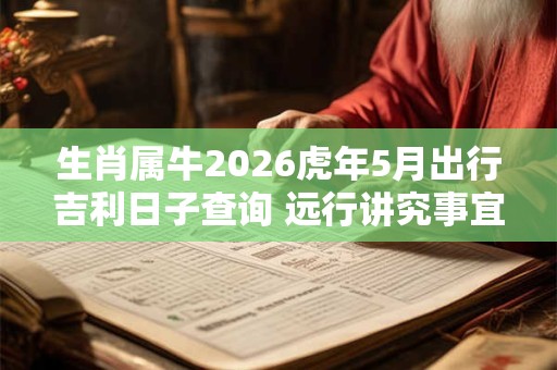 生肖属牛2026虎年5月出行吉利日子查询 远行讲究事宜