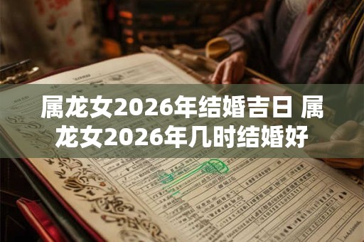 属龙女2026年结婚吉日 属龙女2026年几时结婚好