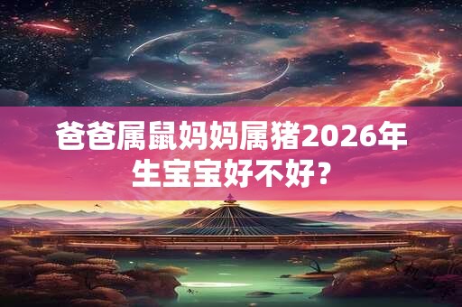 爸爸属鼠妈妈属猪2026年生宝宝好不好？