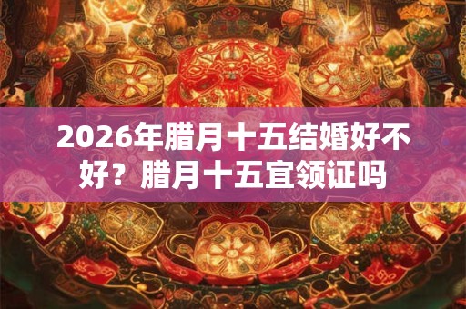 2026年腊月十五结婚好不好？腊月十五宜领证吗