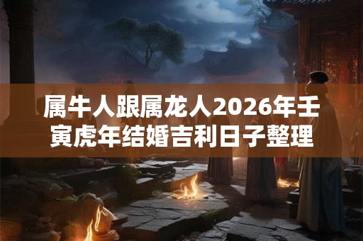 属牛人跟属龙人2026年壬寅虎年结婚吉利日子整理