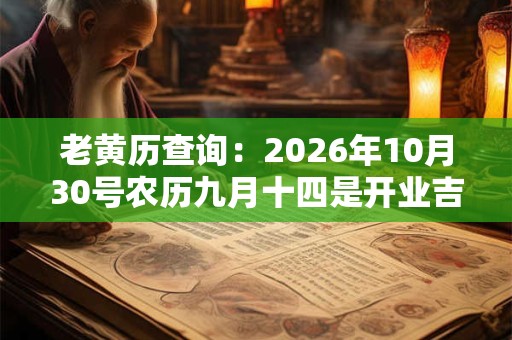 老黄历查询：2026年10月30号农历九月十四是开业吉日吗