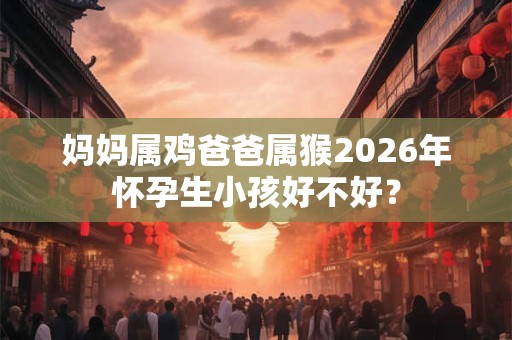 妈妈属鸡爸爸属猴2026年怀孕生小孩好不好？