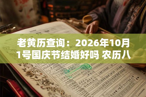 老黄历查询：2026年10月1号国庆节结婚好吗 农历八月十七宜嫁娶吗