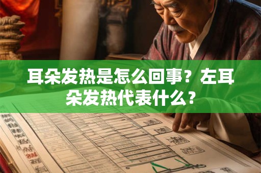 耳朵发热是怎么回事？左耳朵发热代表什么？