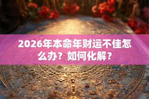 2026年本命年财运不佳怎么办？如何化解？