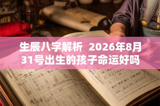 生辰八字解析  2026年8月31号出生的孩子命运好吗