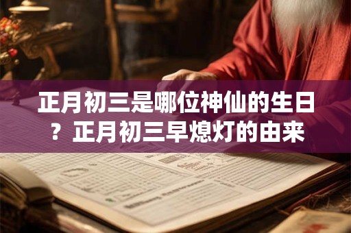正月初三是哪位神仙的生日？正月初三早熄灯的由来