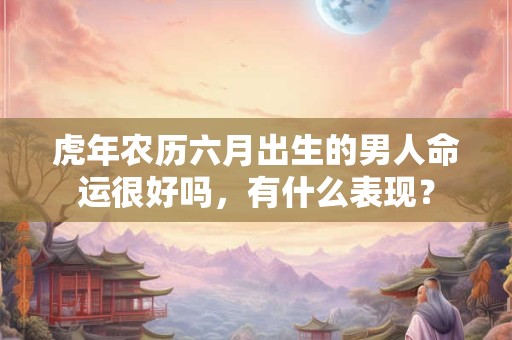 虎年农历六月出生的男人命运很好吗，有什么表现？