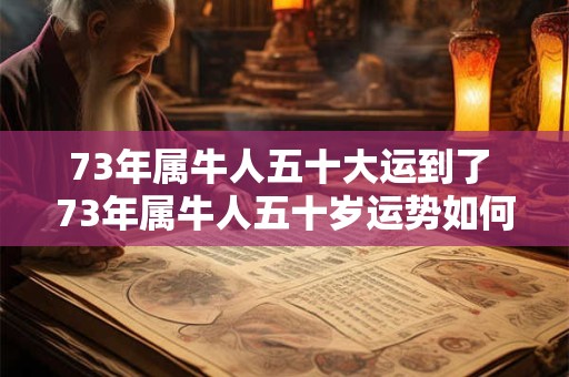 73年属牛人五十大运到了 73年属牛人五十岁运势如何